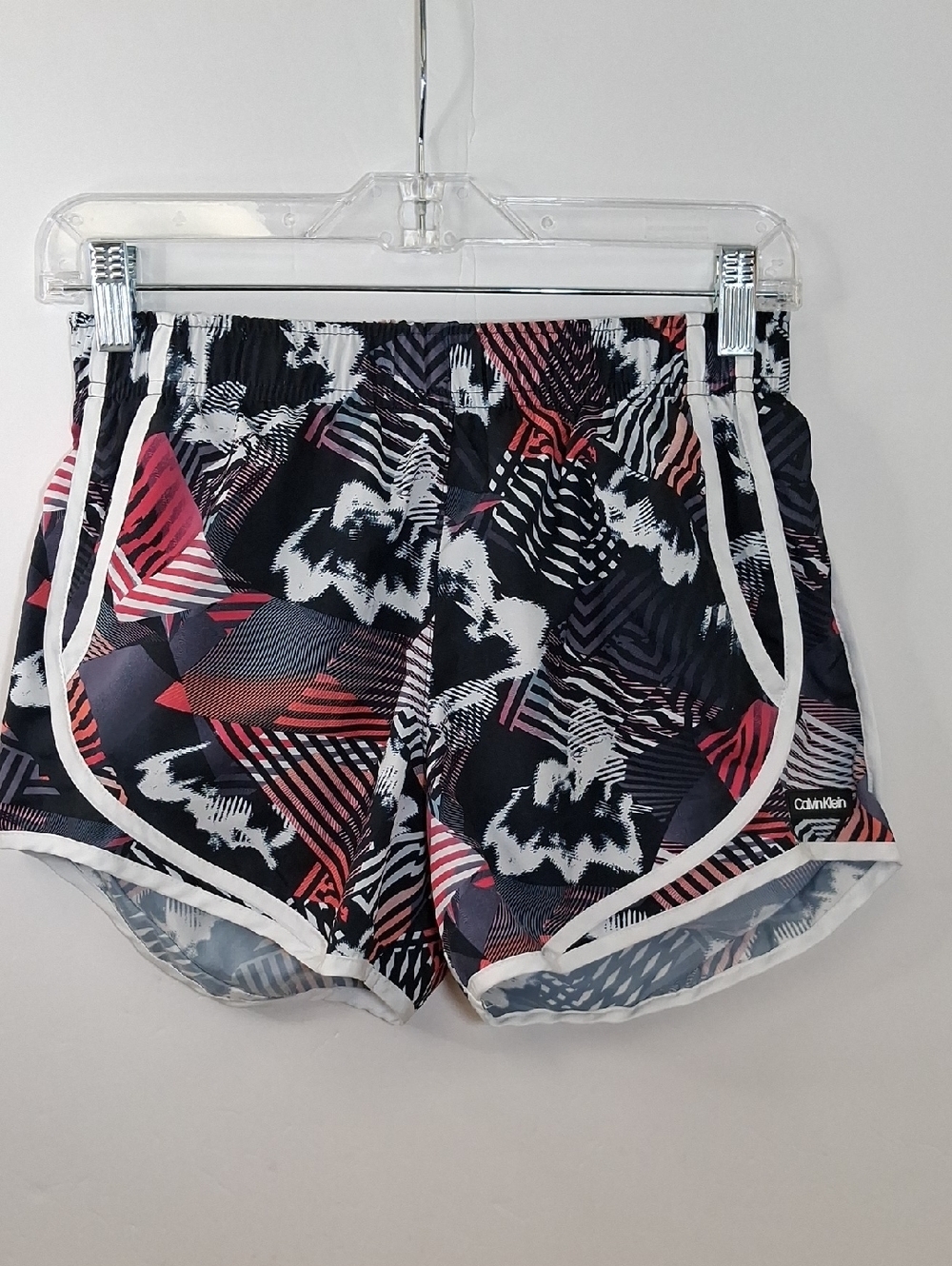 Calvin Klein Geometric Print Athletic Shorts Drawstring Size XS